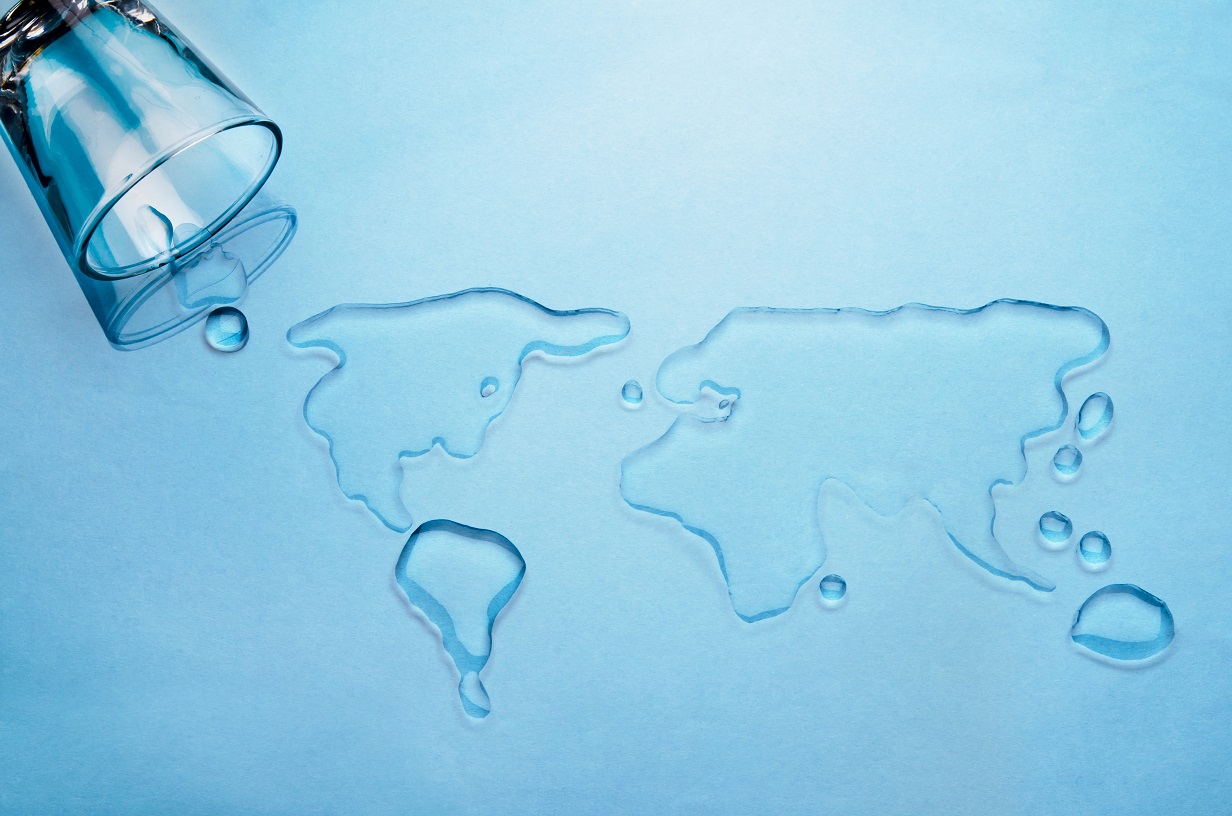 Map made from water
